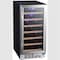 Edgestar 15 Inch Wide 30 Bottle BuiltIn Single Zone Wine Cooler with Reversible Door and LED Lighting CWR302SZ - alternate 4